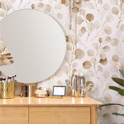 Papel De Parede Sheilas Folhagem Bege 47422