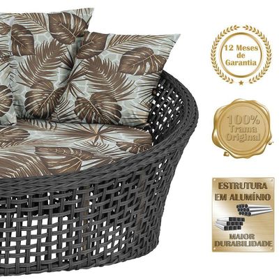 Chaise Hungria Pintura Fendi Corda Náutica E6 Trama Original Preto