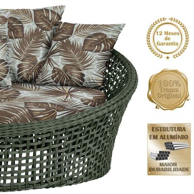 Chaise Hungria Pintura Preta Corda Náutica E6 Trama Original Verde