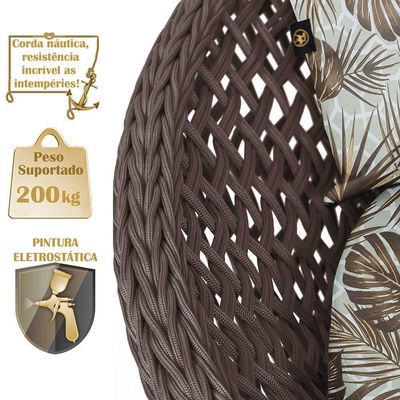 Chaise Hungria Pintura Marrom Corda Náutica E6 Trama Marrom