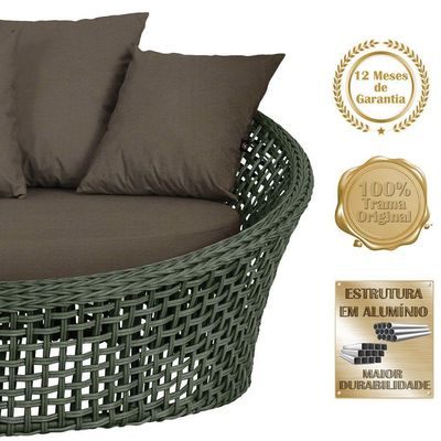 Chaise Hungria Pintura Preta Corda Náutica E9 Trama Original Verde