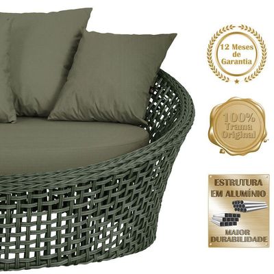 Chaise Hungria Pintura Preta Corda Náutica E13 Trama Verde