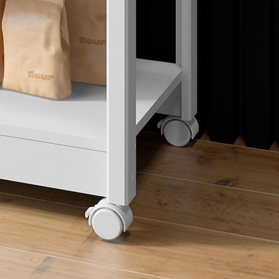 Aparador Carrinho Café 2 Gavetas 85 Cm Ba135 Branco Dtall