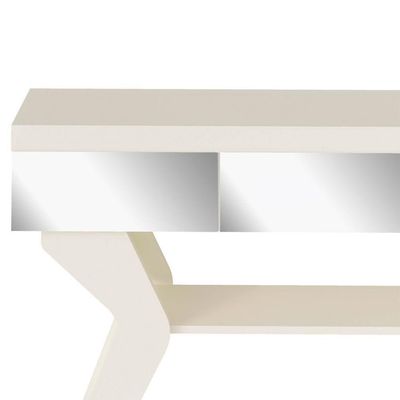 Aparador Sala Estar Com Espelhos 120 Cm 4149 Off White Arly