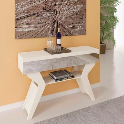 Aparador Sala Estar Com Espelhos 120 Cm 4149 Off White Arly