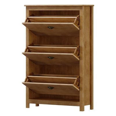 Sapateira 3 Gavetas Madeira Maciça 80 Cm 9175 Freijo Milani Store