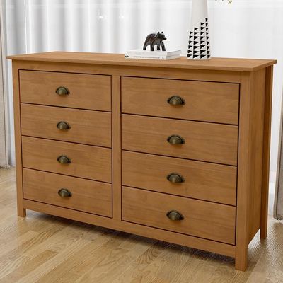 Comoda 8 Gavetas Madeira Maciça 125 Cm 9102 Freijo Milani Store
