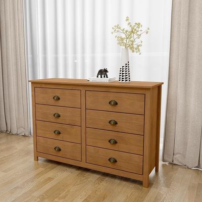 Comoda 8 Gavetas Madeira Maciça 125 Cm 9102 Freijo Milani Store