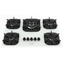 Cooktop 5 Bocas A Gás Mueller G4 Tripla Chama Branco Bivolt