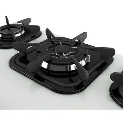 Cooktop 5 Bocas A Gás Mueller G4 Tripla Chama Branco Bivolt