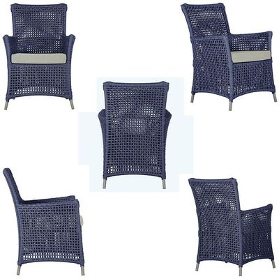 Poltronas Igapó Alumínio Pintura Fendi Corda Náutica E3 Azul
