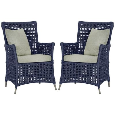 Poltronas Igapó Alumínio Pintura Fendi Corda Náutica E3 Azul