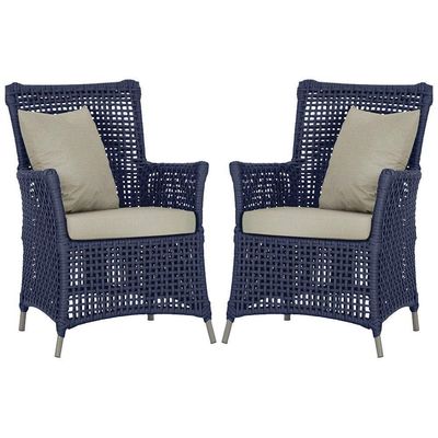 Poltronas Igapó Alumínio Pintura Fendi Corda Náutica E7 Azul