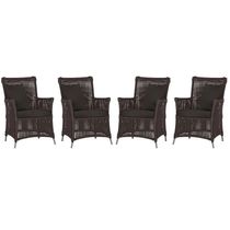 4 Poltronas Igapó Alumínio Pintura Fendi Corda Náutica E9 Marrom