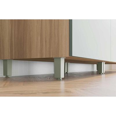 Kit Cozinha Modulada 7 Peças Marquesa 33 Aéreos + 3 Balcões + 1 Paneleiro C6p41 Verde Nature