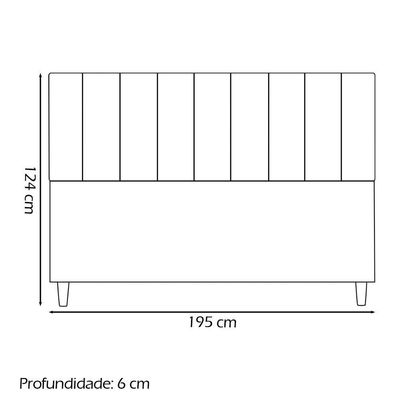 Cabeceira Para Cama King 195 Cm Elen Suede Mostarda Suede