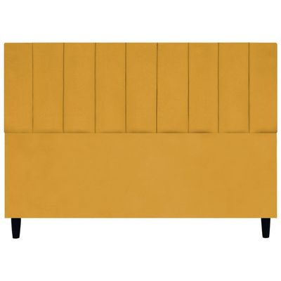 Cabeceira Para Cama King 195 Cm Elen Suede Mostarda Suede