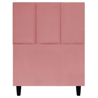 Cabeceira Estofada Para Cama Box Solteiro 90 Cm Classic Suede Rosê Suede