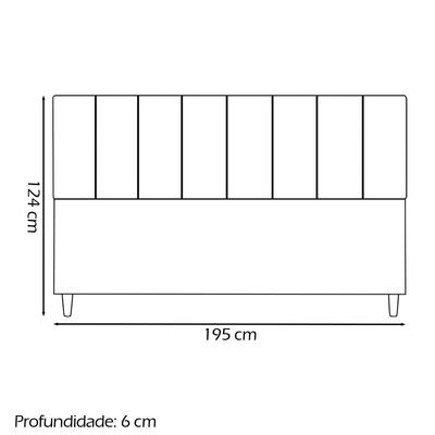 Cabeceira Para Cama Box King Size 195 Cm Classic Suede Mostarda Suede