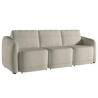 Sofá Cama Casal Para Sala 276cm Polska K04 Bouclê Bege - Mpozenato