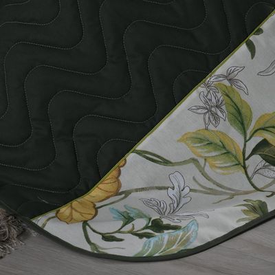 Cobre Leito Queen Ornari 150 Fios Algodão 4 Peças - Verde Musgo