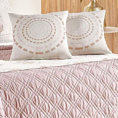 Kit Cobre Leito King Turin Com Almofadas E Peseira 180 Fios 10 Peças - Rose