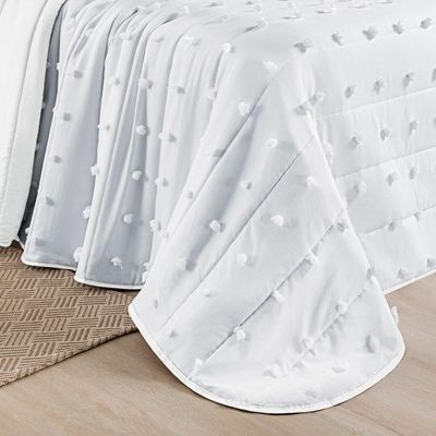 Cobre Leito Poppy Casal Padrão 03 Peças - Branco
