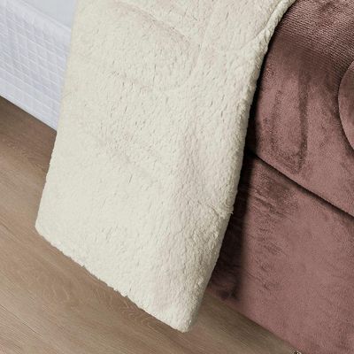 Coberdrom Sherpa E Flannel Everest King Manta Alta 150g 01 Peça - Rose.