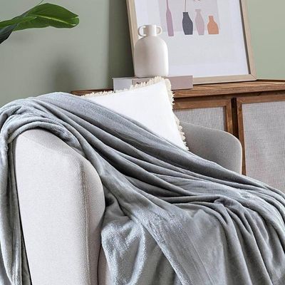 Manta Cobertor Queen Siberia Flannel Microfibra - Flint