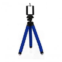 Suporte Para Celular - Mini Tripé Flexível Articulado 24cm - Azul