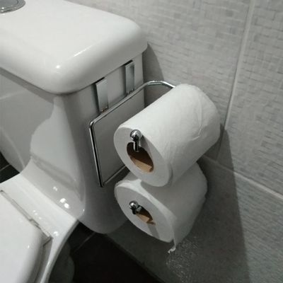 Suporte Duplo Papel Higiênico Papeleira Caixa De Descarga