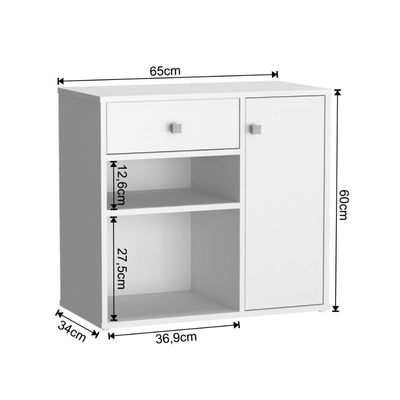 Conjunto Mesa e Armário Home Office Nova Mobile Mel e Preto