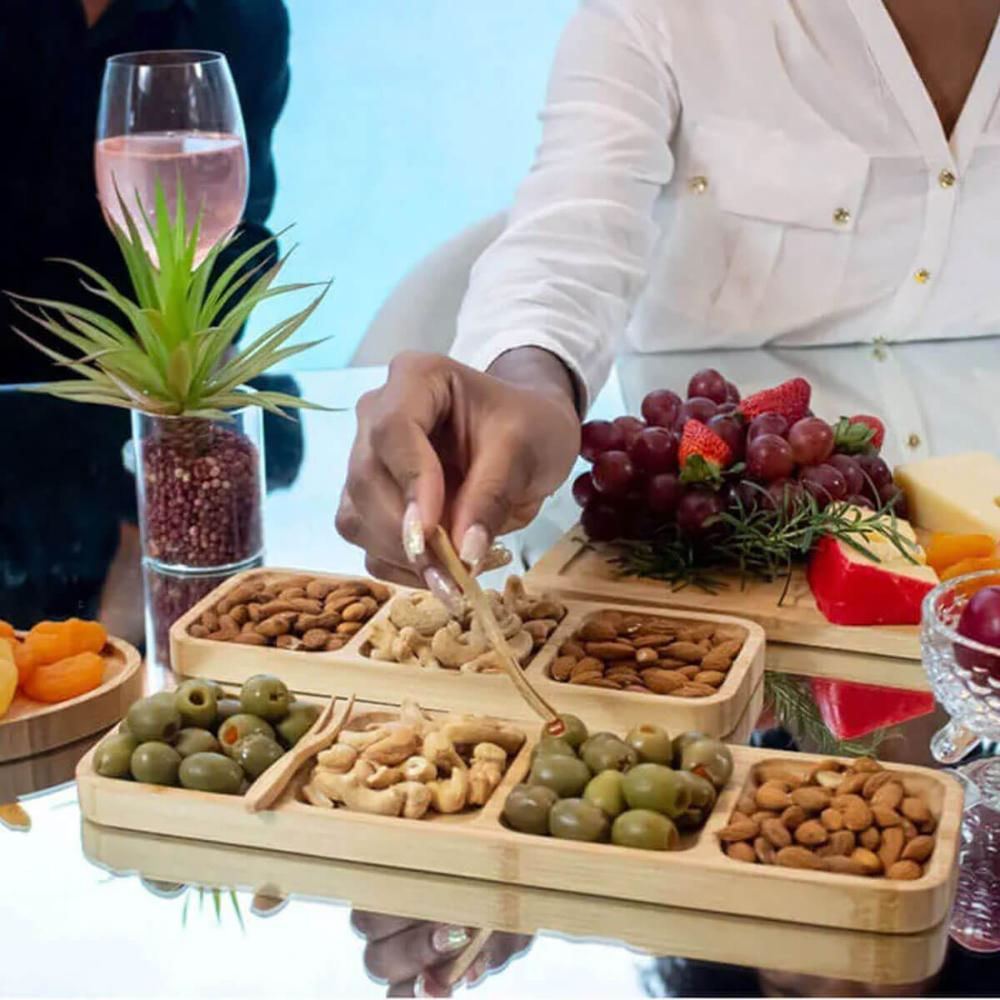 8 Petisqueiras Bambu 25x10cm Eventos Bar Restaurantes 3 Divi