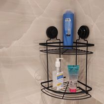 Suporte Porta Shampoo Preto com Ventosa Duplo Cantoneira Para Banheiro Faciliti