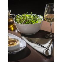 Kit 3 Tigelas Saladeiras 2,2L Melamina Branca 22x10cm Salada Sobremesa Frutas Round