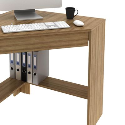 Mesa Escrivaninha de Canto com 1 Gaveta ME4169 Amêndoa Tecnomobili