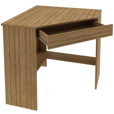 Mesa Escrivaninha de Canto com 1 Gaveta ME4169 Amêndoa Tecnomobili