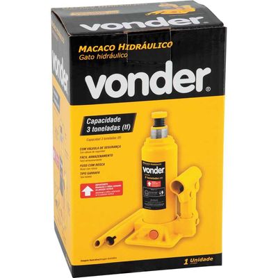 Macaco hidráulico tipo garrafa 3 toneladas (3 tf) VONDER