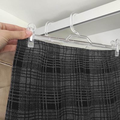 10 Cabides de Presilha Para Saia Loja Plástico Transparente 31,5cm Cinquetti