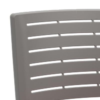 Kit 04 Cadeiras Empilhável Fixa Escritório Multiuso Base Preta Kimi P03 Basalto - Lyam Decor