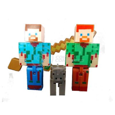 Brinquedo Espada Pixel Minecraft Ninja Steve 58cm Azul