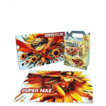 Kit 2 Quebra-cabeça Herois Atipicos Super Mãe E Super Filho