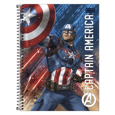 Caderno Universitário Vingadores 1 Matéria 80 Folhas Tilibra