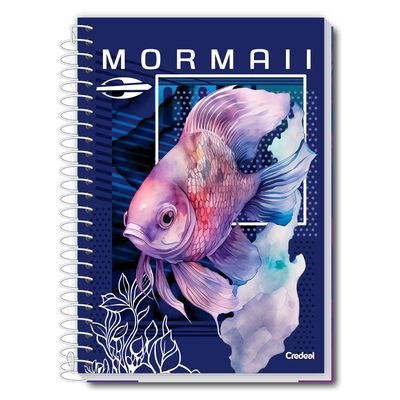 Caderno Universitário Feminino Mormaii 1 Matéria 80 Folhas Tilibra