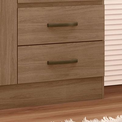 Cômoda Sapateira Para Quarto 2 Portas 4 Gavetas Lisa Carvalho Oak