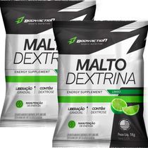 2x Suplemento Energetico Malto Dextrina Dextrose 1kg Bodyaction Sabor Limão