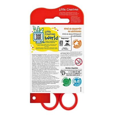 Tesoura Escolar Supersegura Faber-castell Vermelho