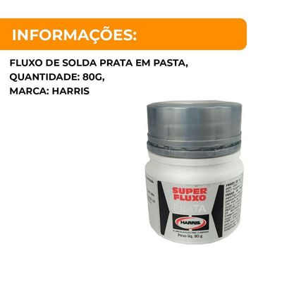 Fluxo De Solda Prata Pasta 80g 1 Unidade
