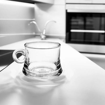 Jogo 2 XícarasDe Café Caneca Vidro Robusta Lisa 85ml Em Casa Tem