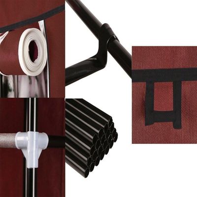 Guarda-roupa Portátil Cabideiro Com Prateleiras Dobrável – Organize Seu Espaço Com Estilo!